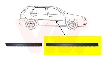 VAN WEZEL Облицовка / защитная накладка, дверь 5888424